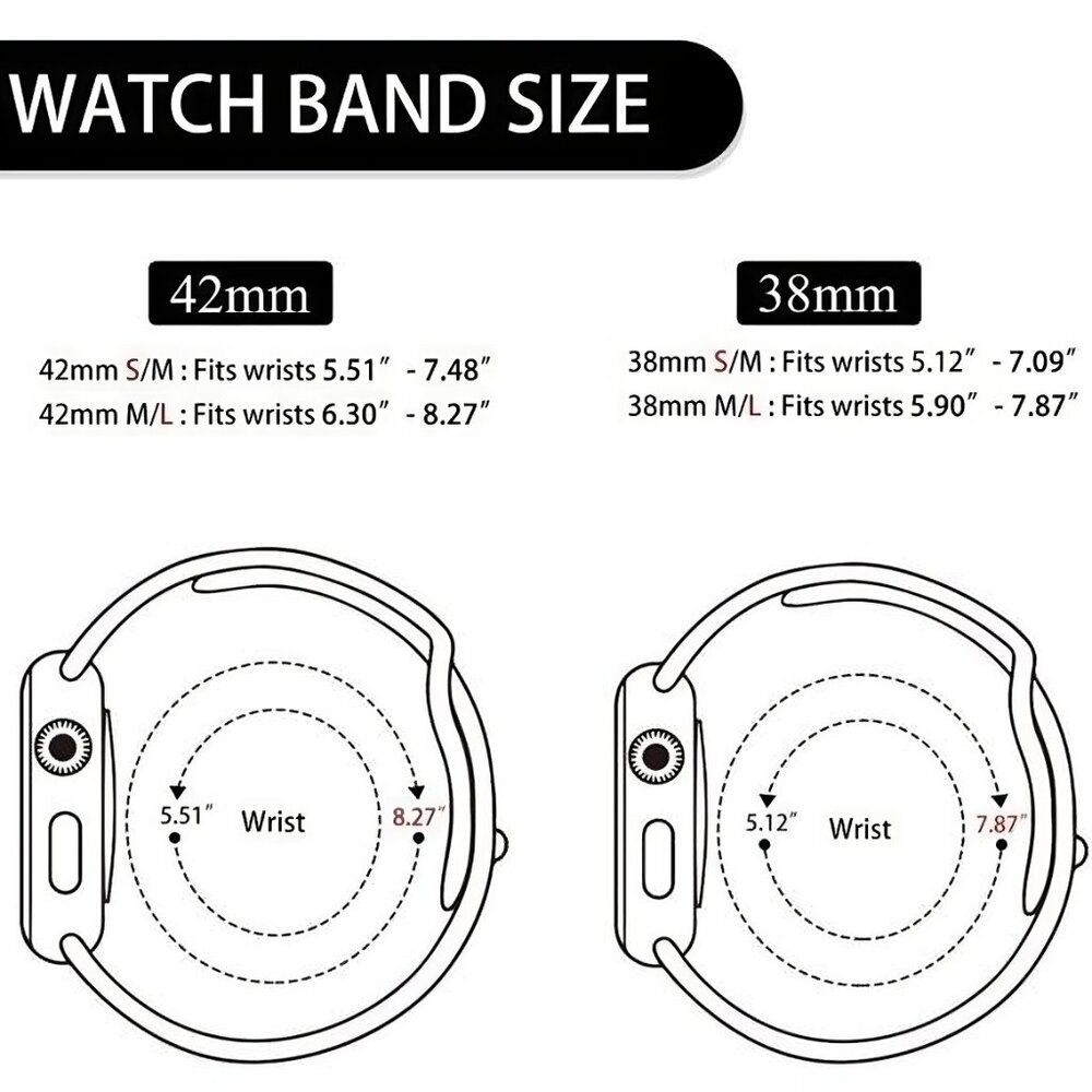 NEW[BAND] Black Sport Silicone For Apple Watch - Picture 3 of 3